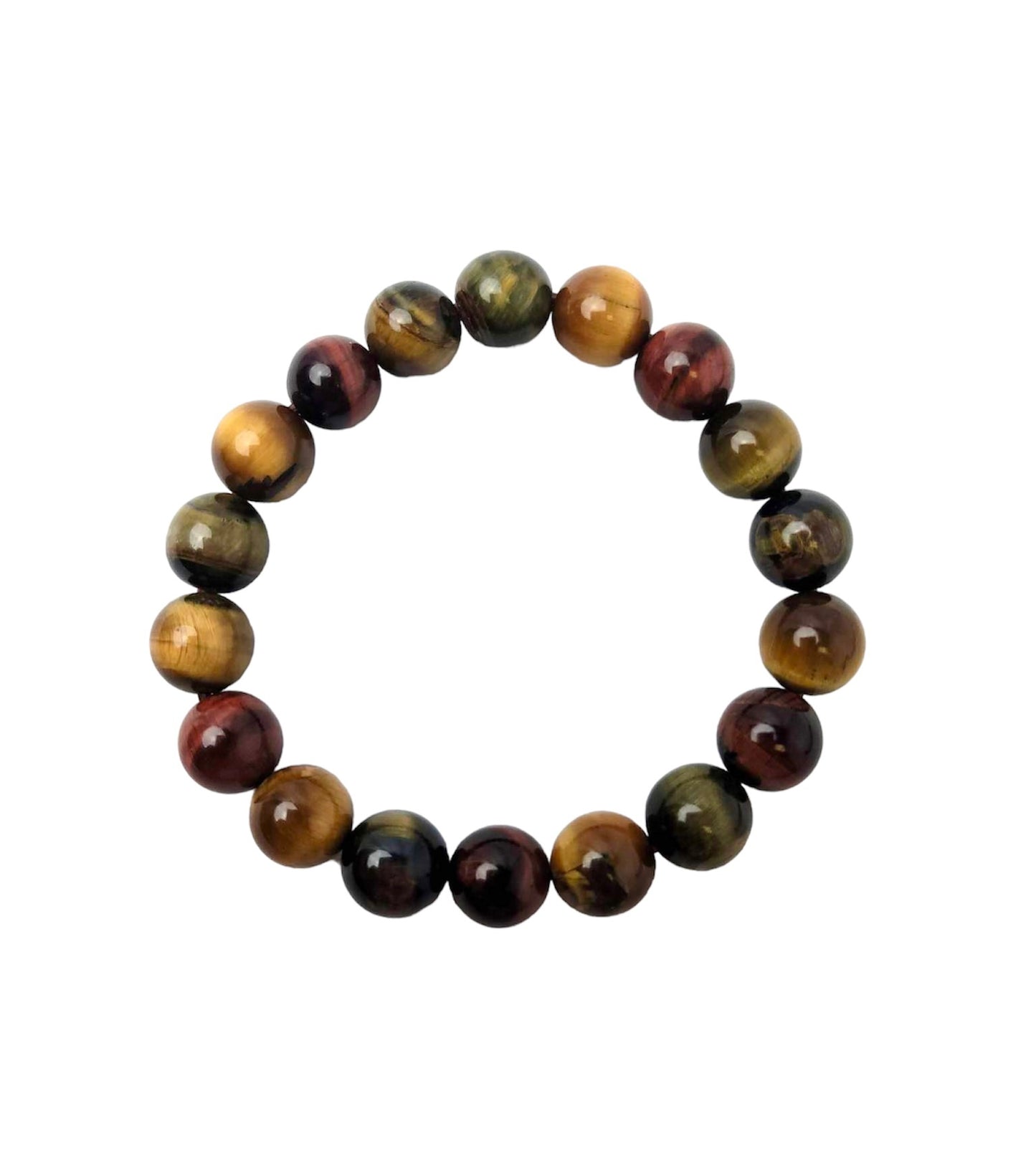 MULTI-COLORED TIGER’S EYE BRACELET | H181