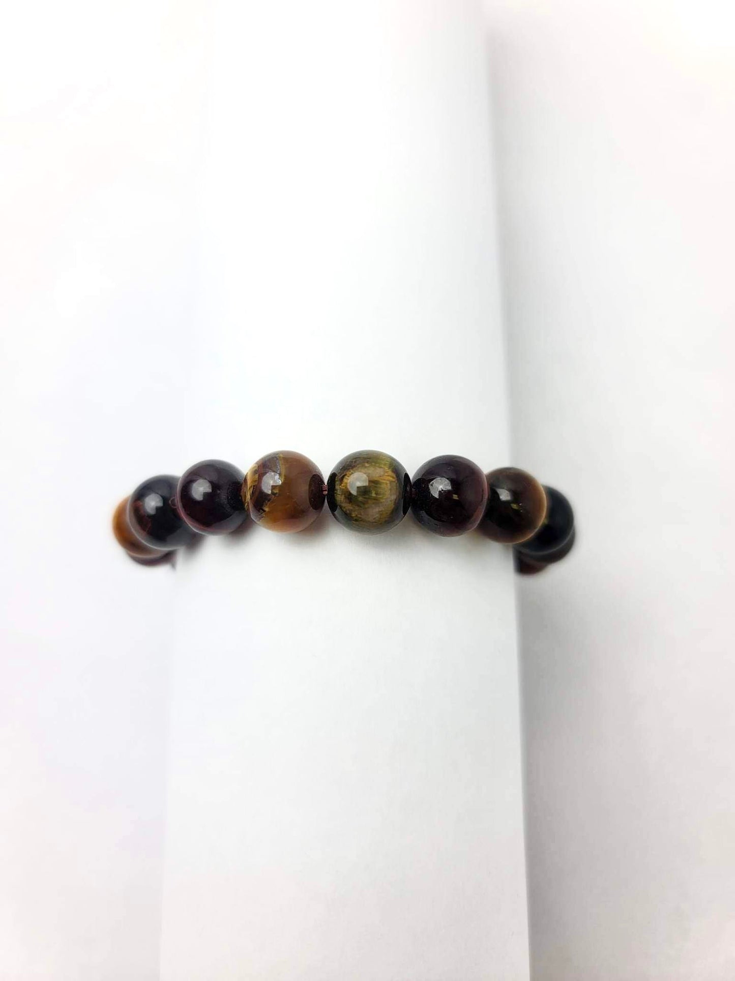 MULTI-COLORED TIGER’S EYE BRACELET | H181
