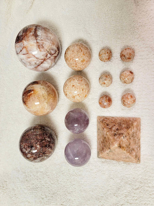 CUSTOM ORDER BUNDLE | FIRE QUARTS + SUNSTONE + AMETHYST | CO101