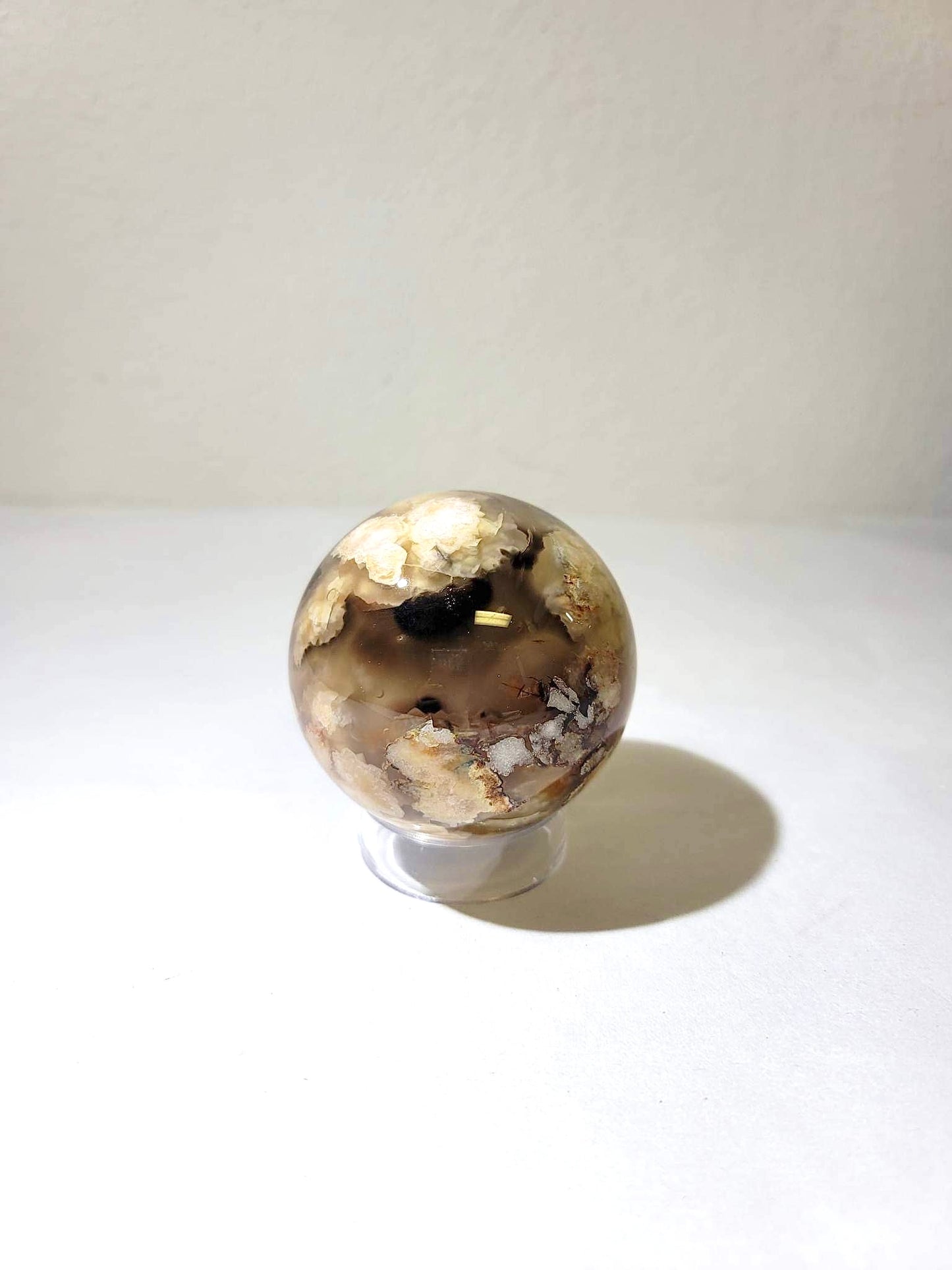 BLACK FLOWER AGATE SPHERE | H129