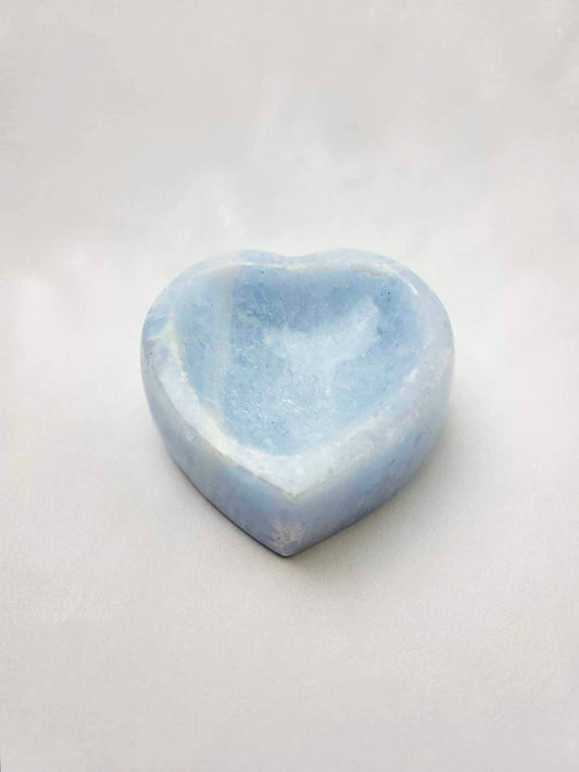 BLUE CALCITE HEART BOWL | H135