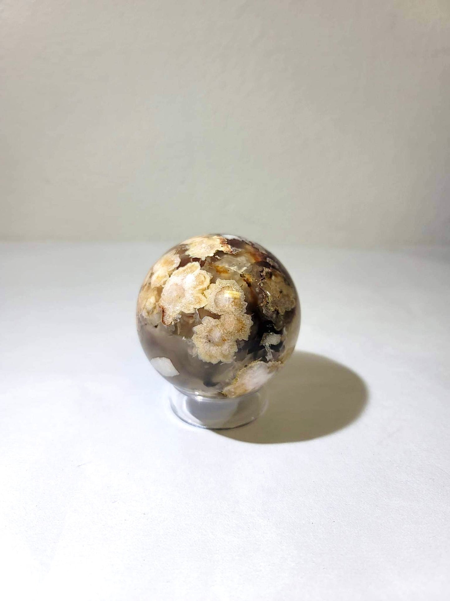 BLACK FLOWER AGATE SPHERE | H129