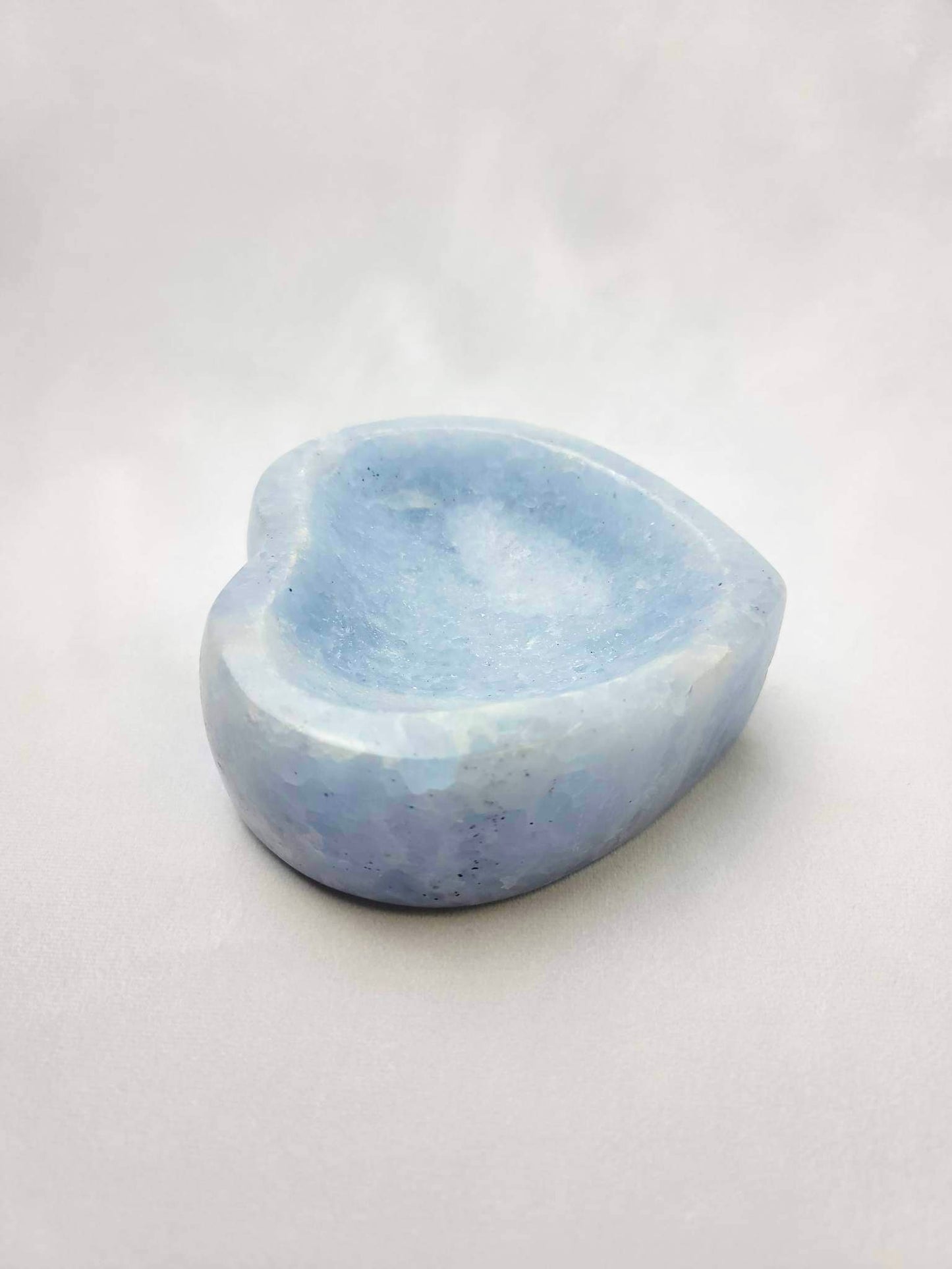 BLUE CALCITE HEART BOWL | H135