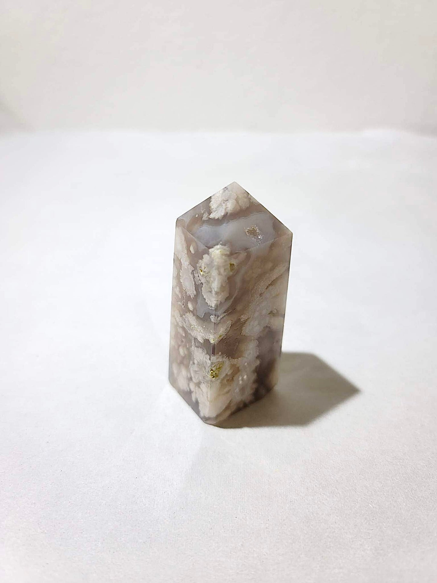 BLACK FLOWER AGATE TOWERS 2” - 2.5” | H121