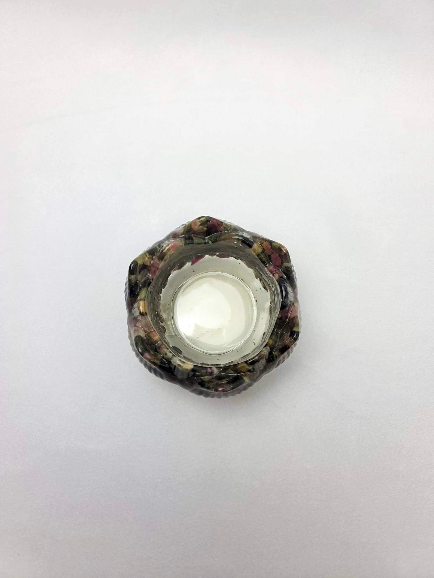 MULTI TOURMALINE LOTUS BOWL + CANDLE HOLDER | H143