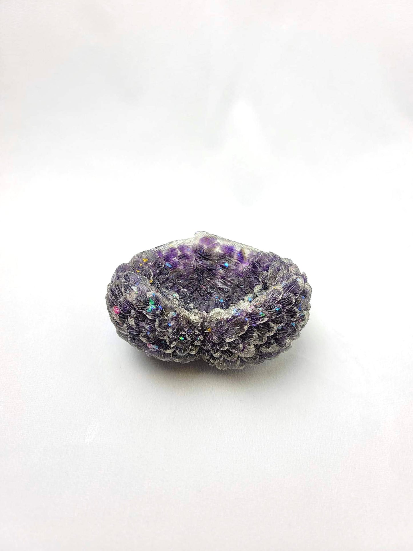 AMETHYST HEART ANGEL WING BOWL | H130