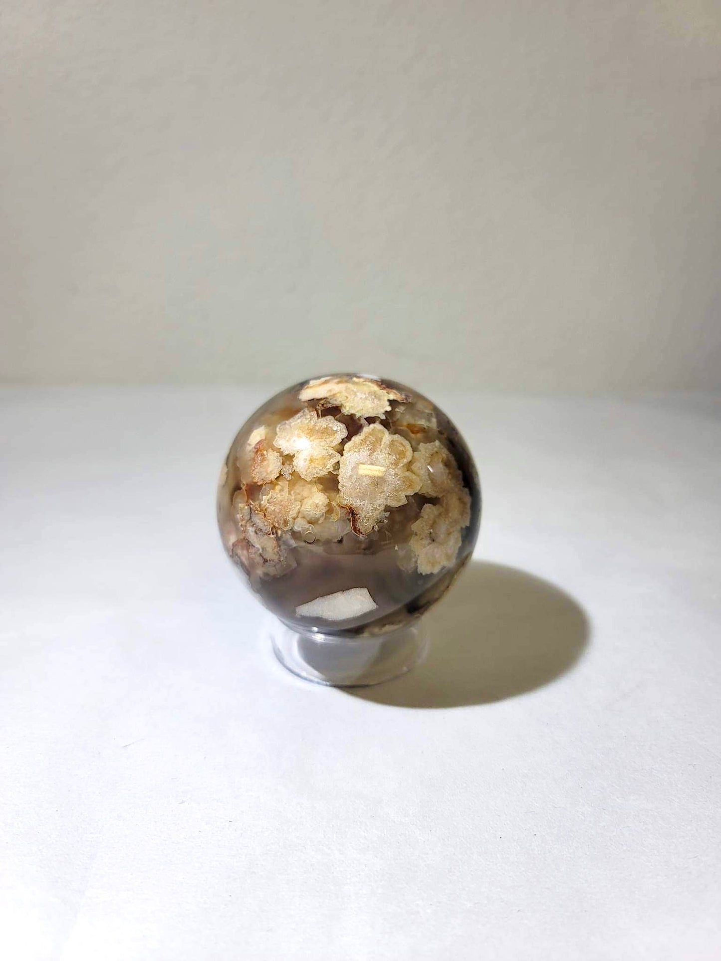 BLACK FLOWER AGATE SPHERE | H129