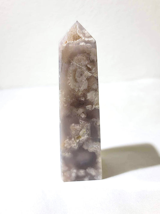 BLACK FLOWER AGATE TOWER | H106
