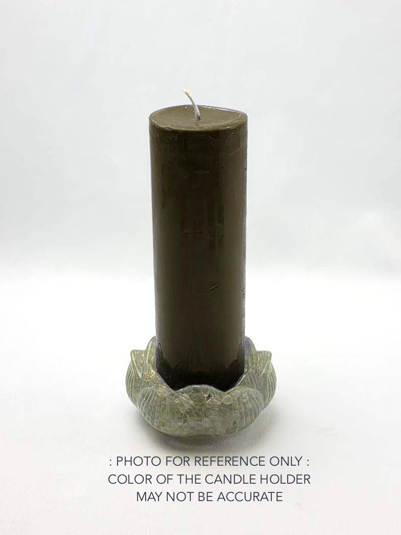 MULTI TOURMALINE LOTUS BOWL + CANDLE HOLDER | H143