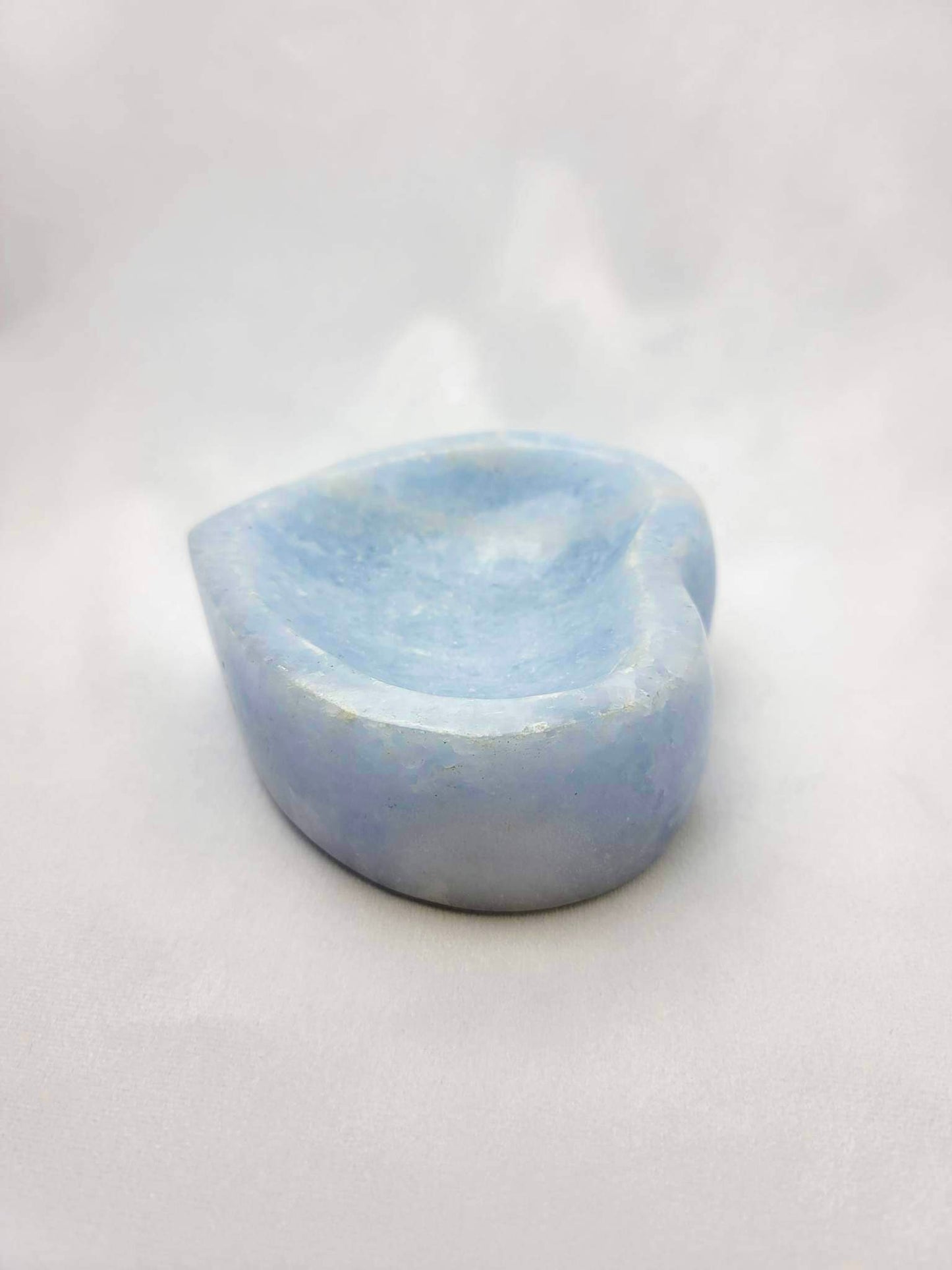 BLUE CALCITE HEART BOWL | H135