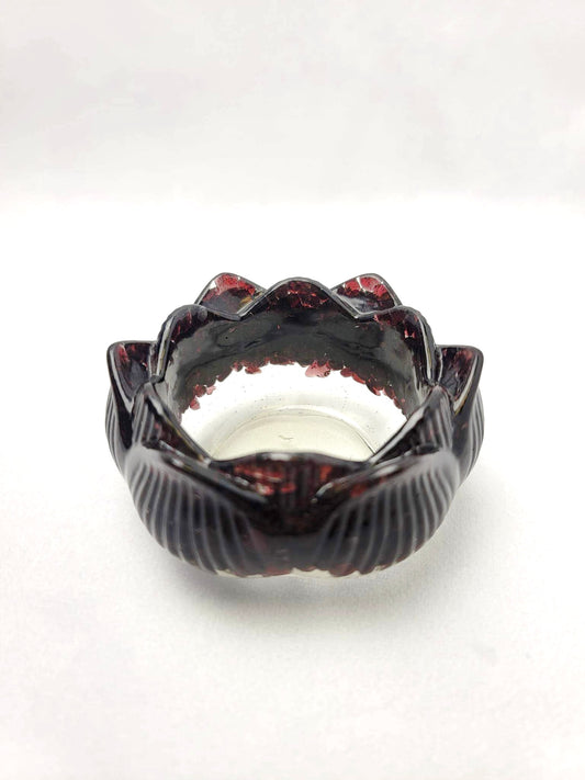 GARNET LOTUS BOWL + CANDLE HOLDER | H141