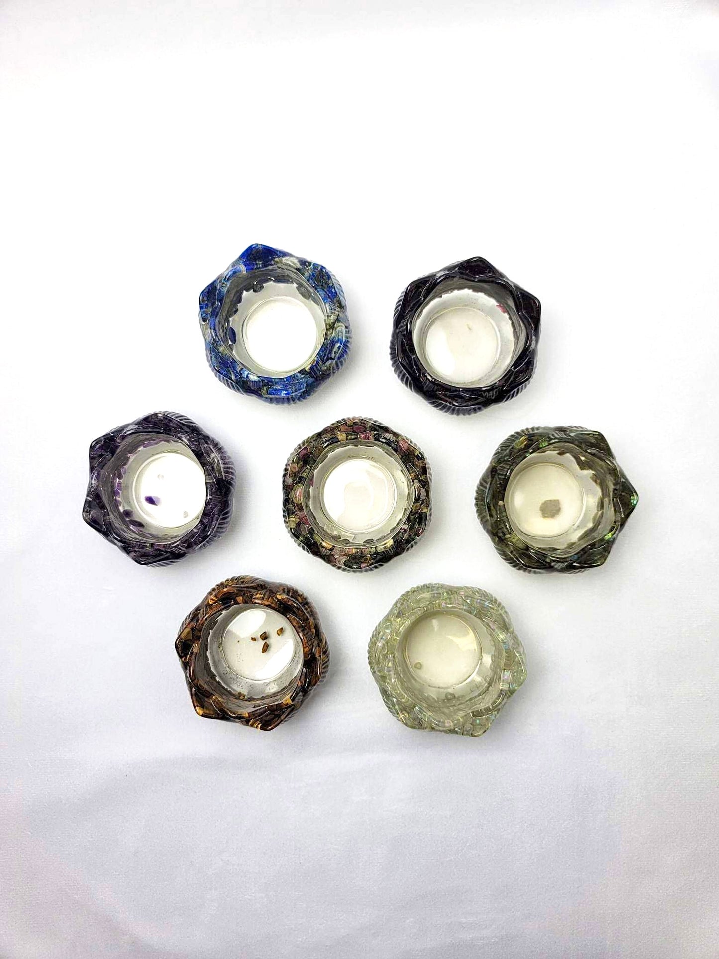 LABRADORITE LOTUS BOWL + CANDLE HOLDER | H146