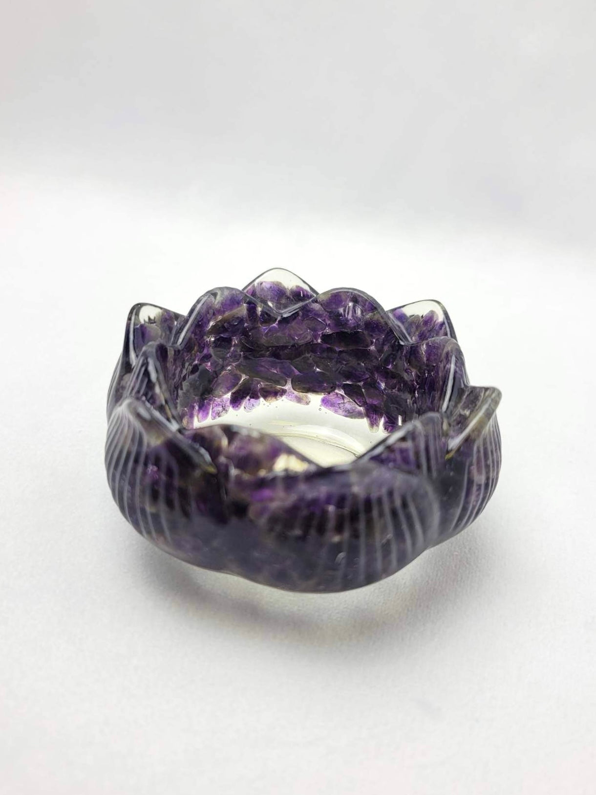 AMETHYST LOTUS BOWL + CANDLE HOLDER | H144