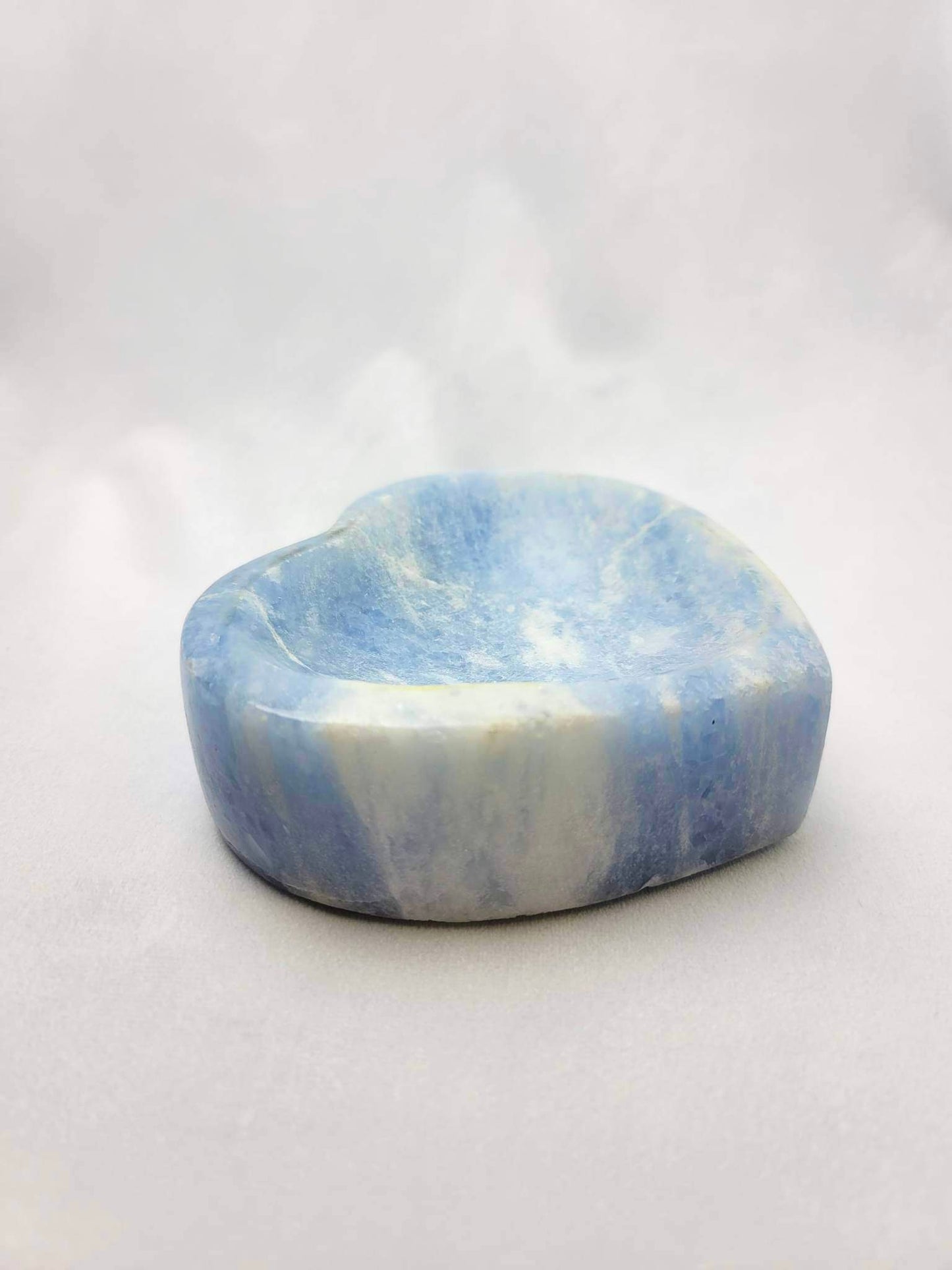 BLUE CALCITE HEART BOWL | H136