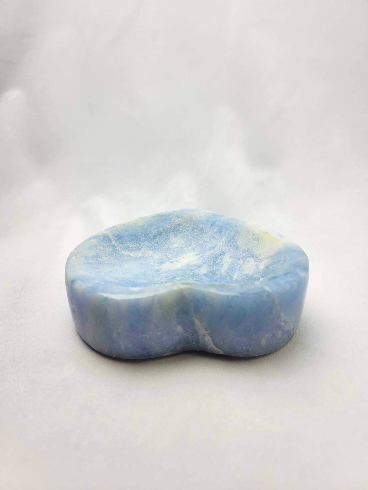 BLUE CALCITE HEART BOWL | H136