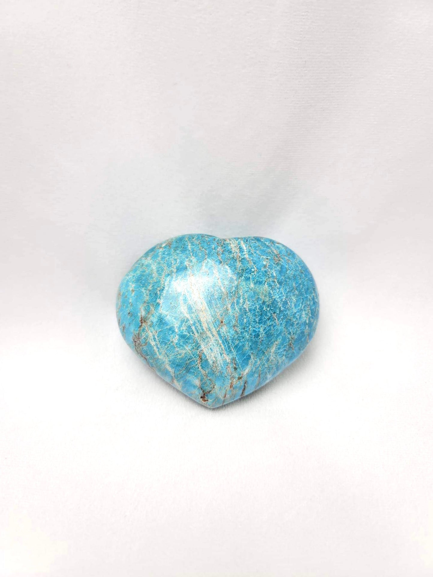 BLUE APATITE HEART | H137