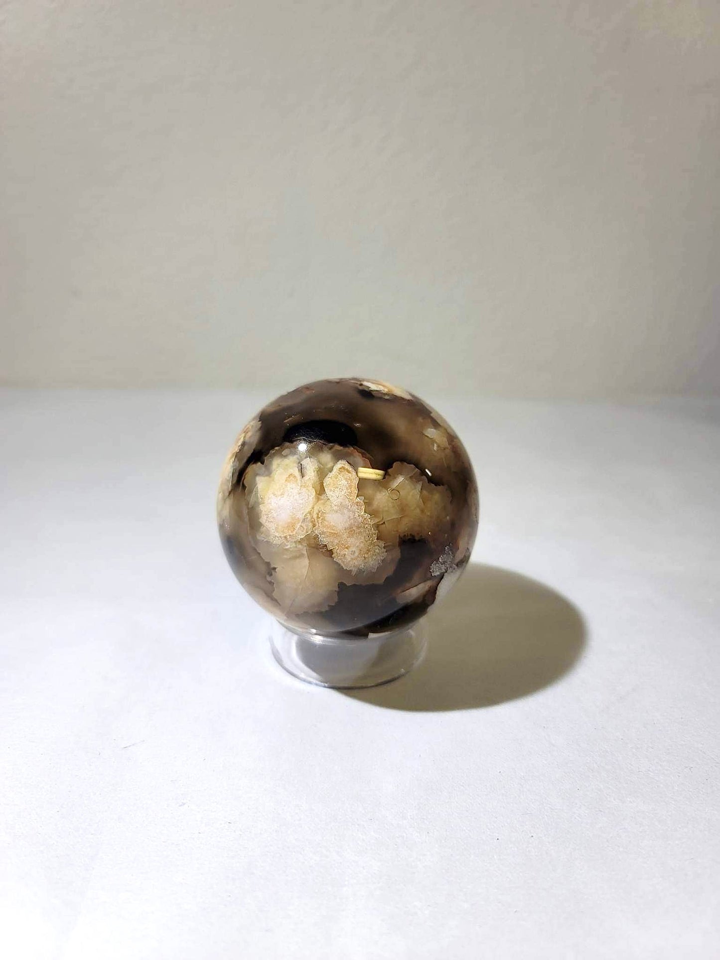 BLACK FLOWER AGATE SPHERE | H129