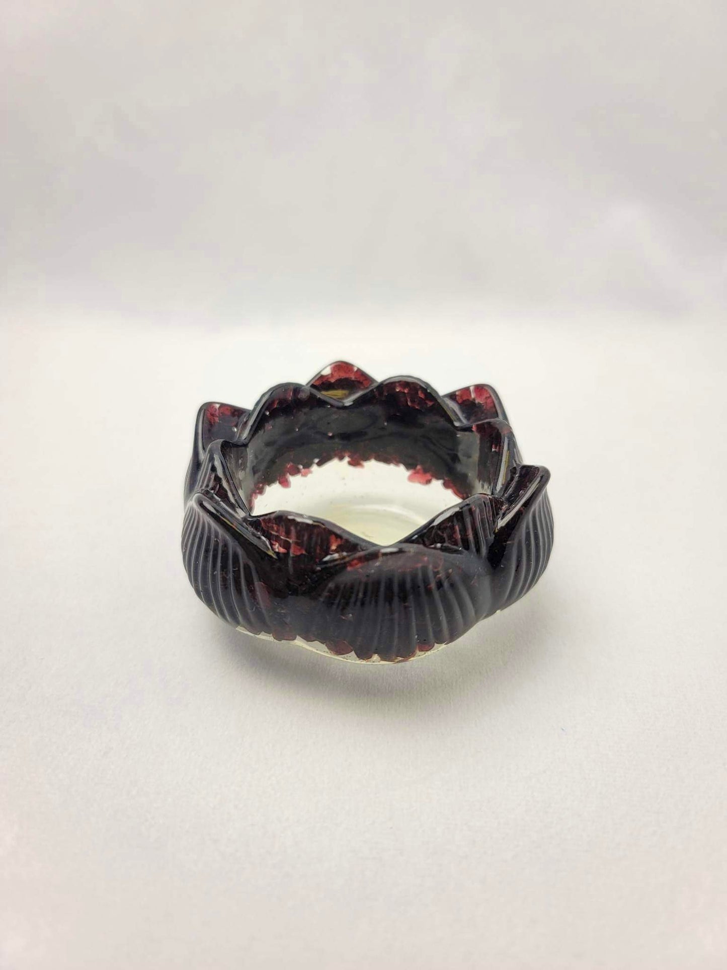 GARNET LOTUS BOWL + CANDLE HOLDER | H141