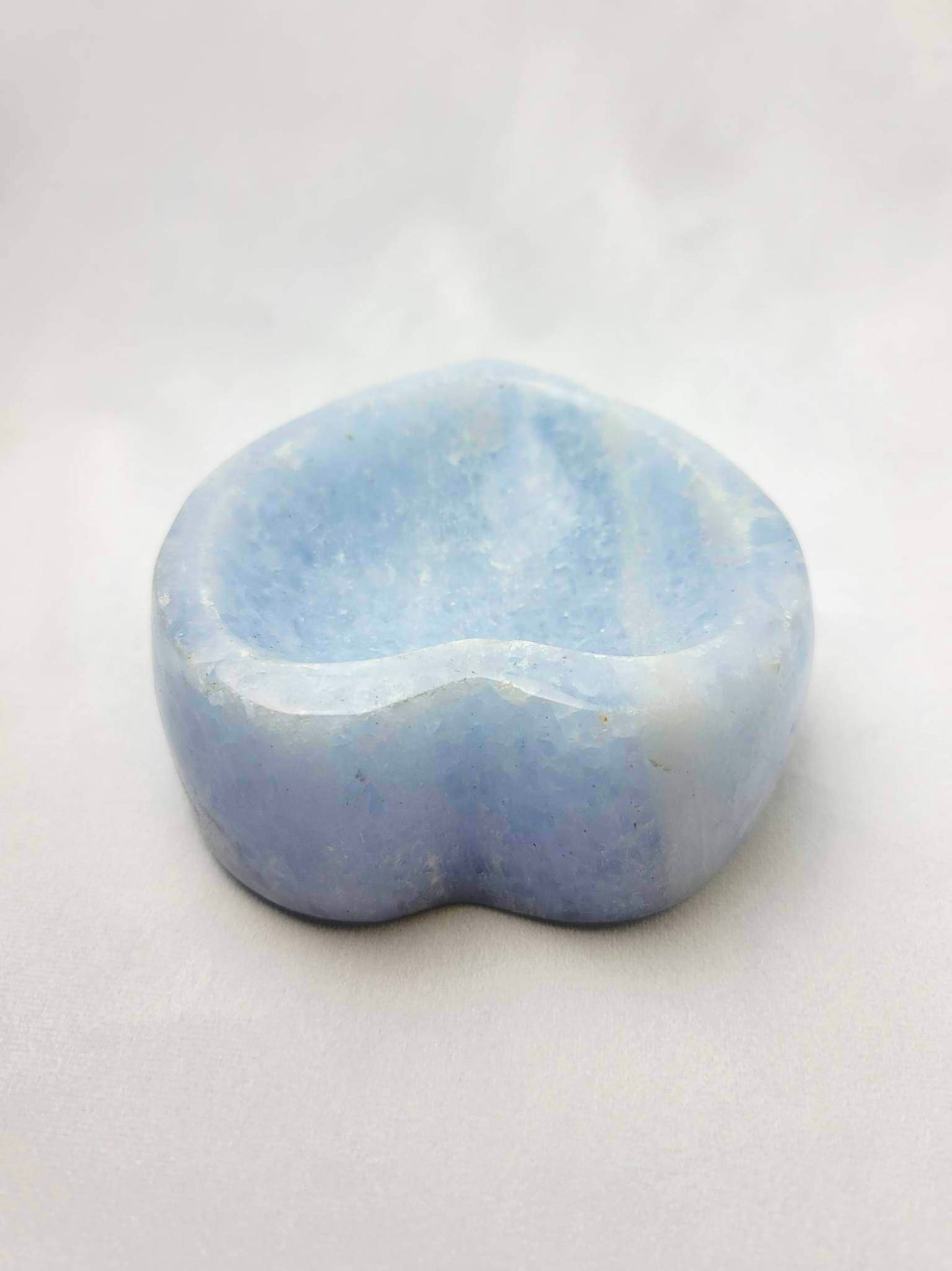 BLUE CALCITE HEART BOWL | H135