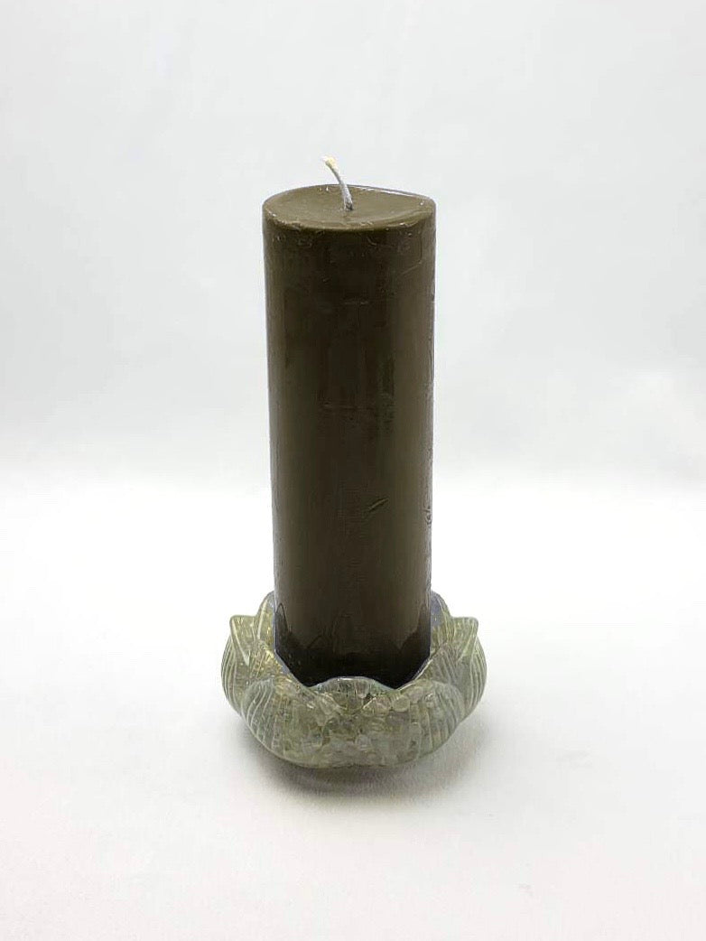 AURA QUARTZ LOTUS BOWL + CANDLE HOLDER | H147