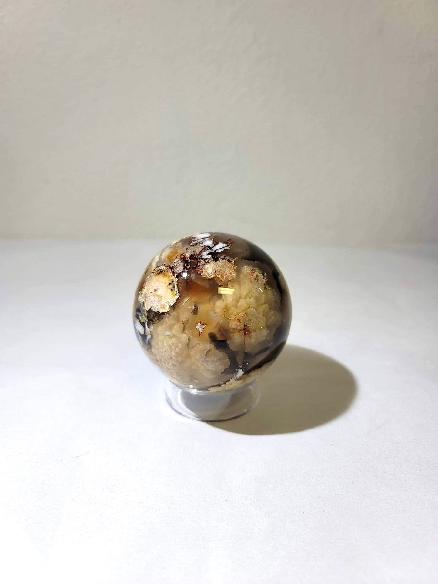 BLACK FLOWER AGATE SPHERE | H129