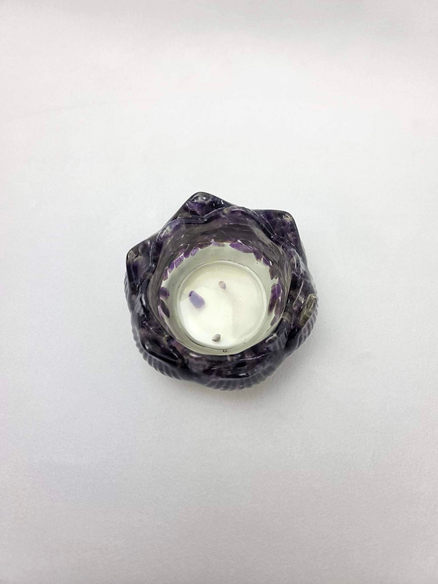 AMETHYST LOTUS BOWL + CANDLE HOLDER | H144