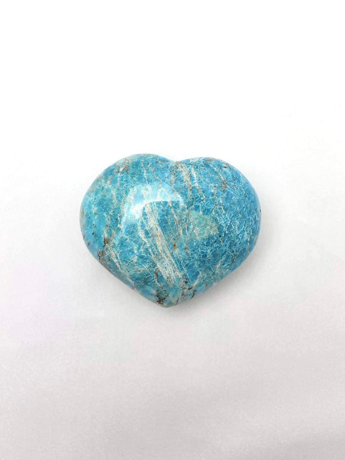 BLUE APATITE HEART | H137
