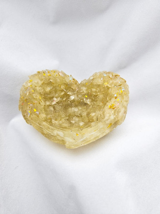 CITRINE HEART ANGEL WING BOWL | H200