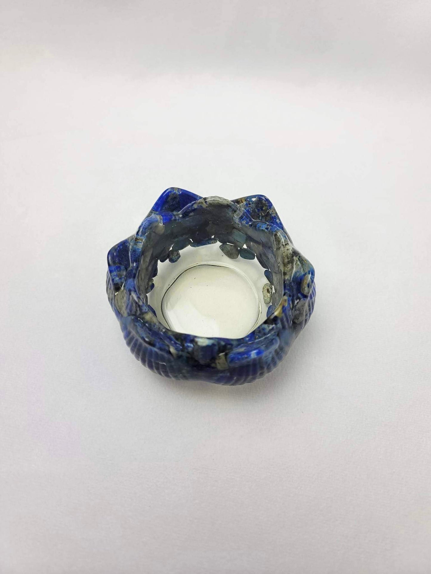 SODALITE LOTUS BOWL + CANDLE HOLDER | H142