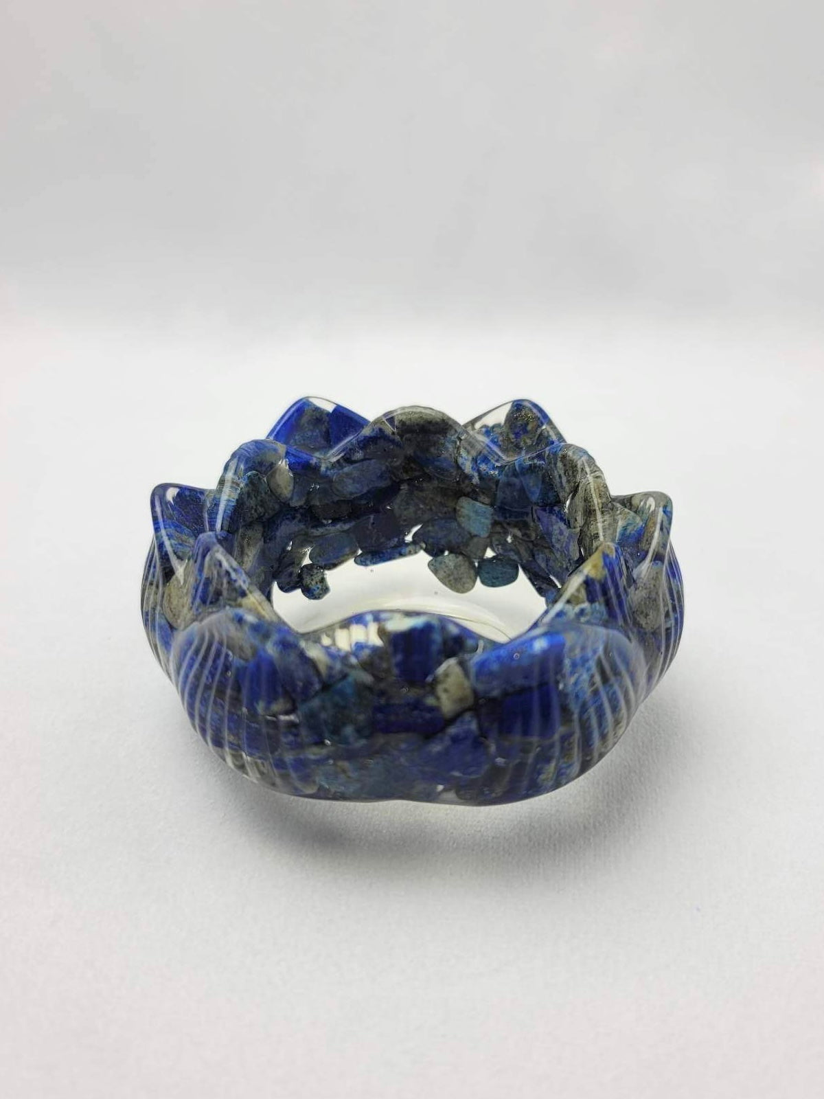 SODALITE LOTUS BOWL + CANDLE HOLDER | H142