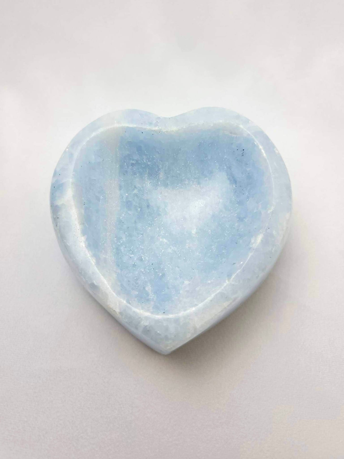 BLUE CALCITE HEART BOWL | H135