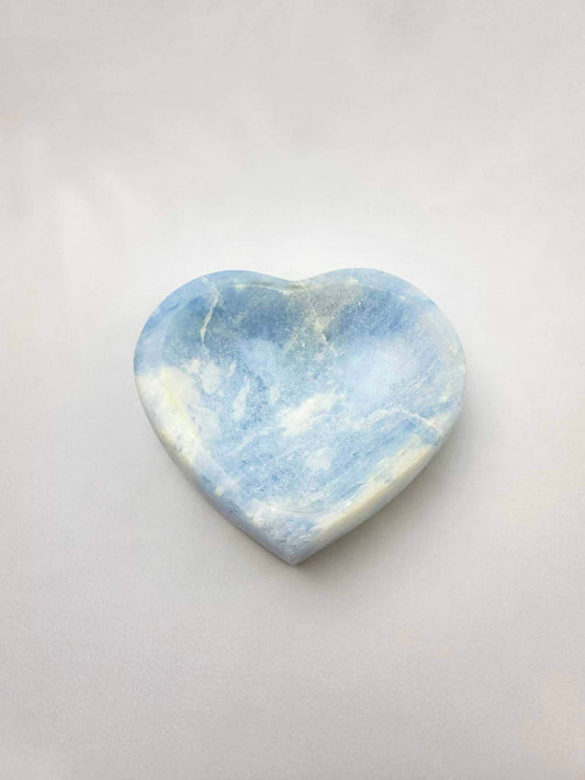 BLUE CALCITE HEART BOWL | H136